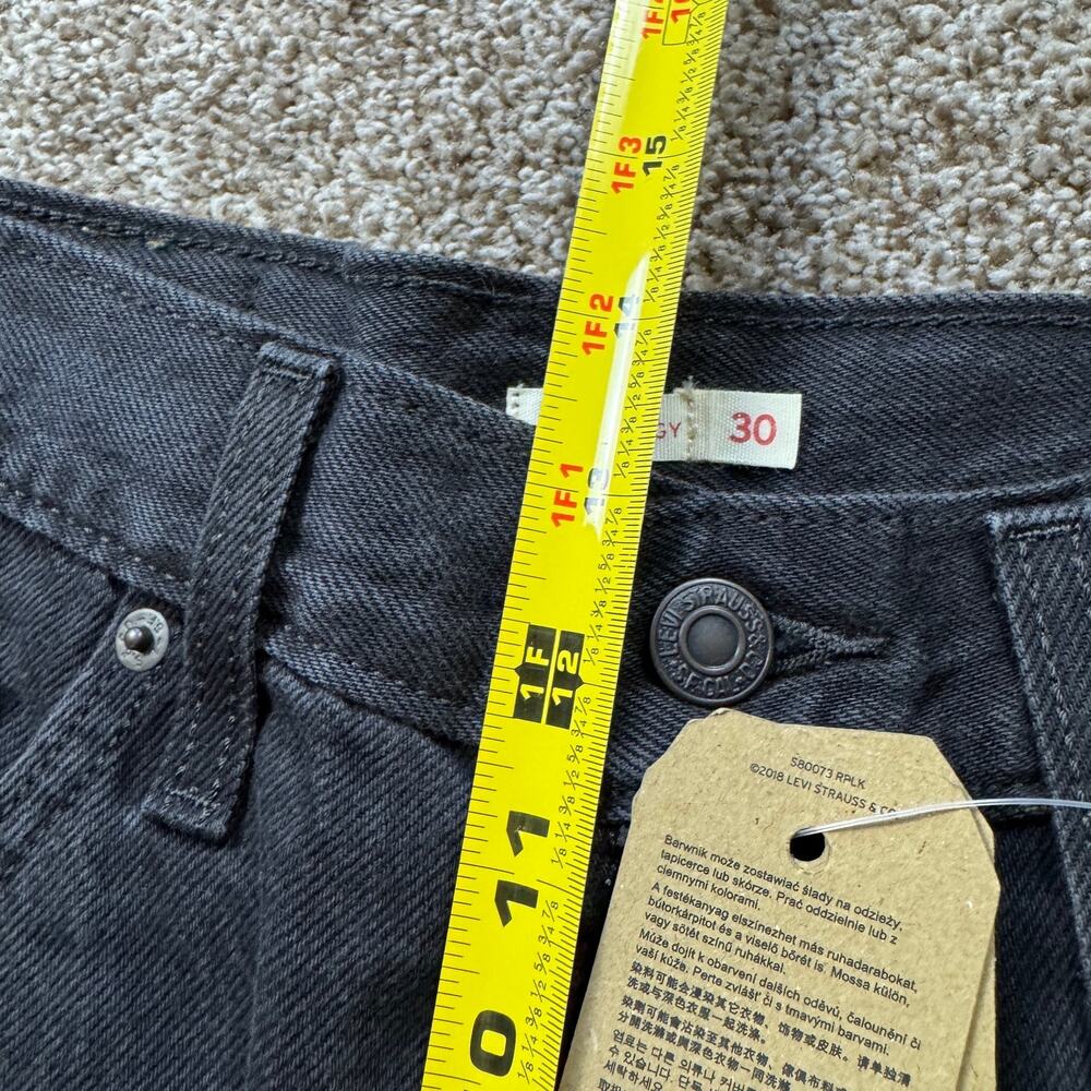 Levi's Cinch Baggy Jeans Grunge Black NWT Size 30x31 Wide Leg Loose Slub - Picture 11 of 12